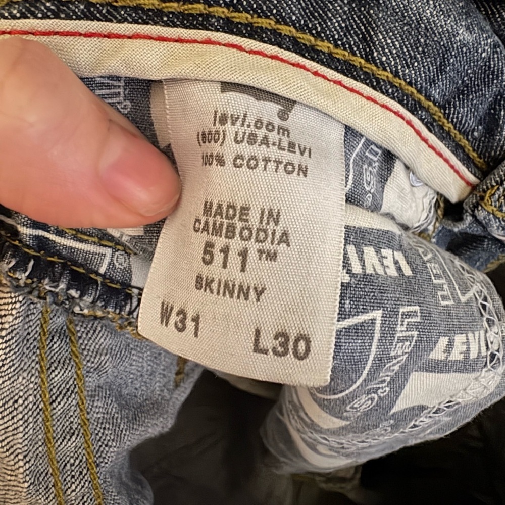 Levis‎ y2k era 511 skinny in 31x30 - Picture 3 of 6